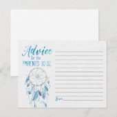 Postale Carte de conseil Blue Dreamcatcher (Devant / Derrière)