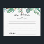 Postale Carte de conseil de Mariage coloré tropical<br><div class="desc">Cette carte de conseil aux mariages floraux tropicaux colorés est parfaite pour un mariage de destination. Le design présente des fleurs blanches, jaunes, roses, rousses avec de magnifiques feuilles vert aquarelle, inspirant l'élégance. Ces cartes sont parfaites pour un mariage, une douche nuptiale, un baby shower, une fête de remise de...</div>