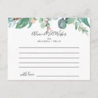 Carte de conseil de Mariage coloré tropical