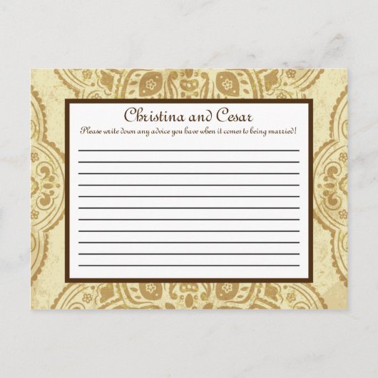 Postale Carte de conseil écrit Parti marocain (Devant)