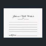 Postale Carte de conseil mariage<br><div class="desc">Cette carte de conseil mariage est parfaite pour un mariage moderne. Le design. Ces cartes sont parfaites pour un mariage, une douche nuptiale, un baby shower, une fête de remise de diplômes et plus encore. Personnalisez les cartes avec les noms de la mariée et du marié, des parents à devenir...</div>