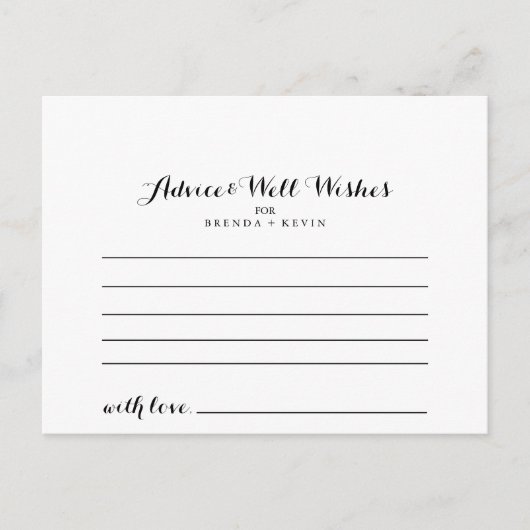 Postale Carte de conseil mariage (Devant)