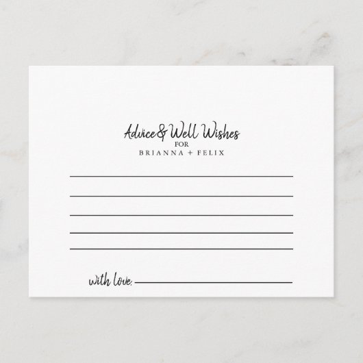 Postale Carte de conseil mariage (Devant)