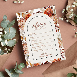 Postale Carte de conseil Mariage Boho Neutral Watercolor P