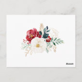 Postale Carte de conseil Mariage classique Gold Floral (Dos)