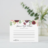 Postale Carte de conseil Mariage de printemps floral de Bo (Debout devant)