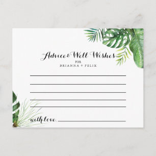 Postale Carte de conseil Mariage Destination Tropical Gree