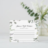 Postale Carte de conseil Mariage Eucalyptus Foliage (Debout devant)