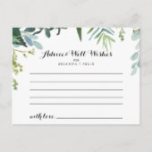 Postale Carte de conseil Mariage Tropical Green Classy (Devant)