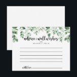 Postale Carte de conseil minimaliste pour Mariage Eucalypt<br><div class="desc">Cette carte de conseil minimaliste pour mariage d'eucalyptus vert est parfaite pour un mariage rustique. Le design est composé d'eucalyptus vert aquarelle peint à la main, d'une beauté naturelle inspirante. Ces cartes sont parfaites pour un mariage, une douche nuptiale, un baby shower, une fête de remise de diplômes et plus...</div>