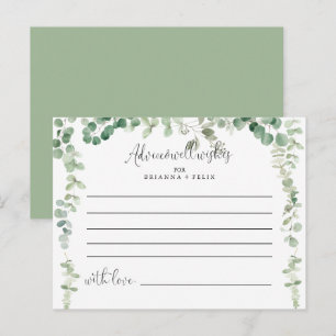 Postale Carte de conseil minimaliste pour Mariage Eucalypt