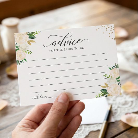 Postale Carte de conseil moderne Green Gold Floral Words