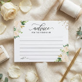 Postale Carte de conseil moderne Green Gold Floral Words