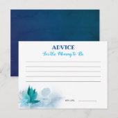 Postale Carte de conseil pour le Baby shower de baleine (Devant / Derrière)