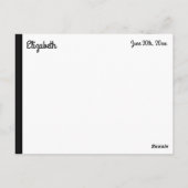 Postale Carte de conseil pour les diplômés pour les invité (Dos)