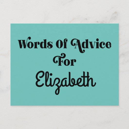 Postale Carte de conseil pour les diplômés pour les invité (Devant)