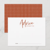 Postale Carte de conseils de baby shower Boho Script (Devant / Derrière)