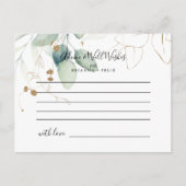 Postale Carte de conseils de mariage à calligraphie d'euca (Devant)