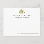 Postale Carte de conseils de mariage élégante et minimalis (Devant)