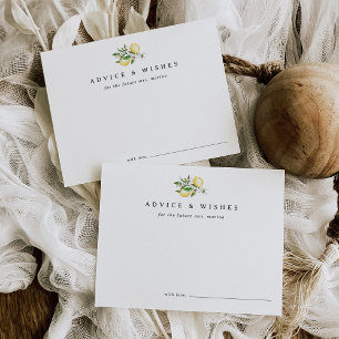 Postale Carte de conseils de mariage élégante et minimalis