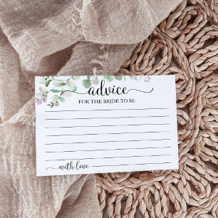 Postale Carte de conseils de shower de mariage à la verdur