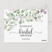 Postale Carte de conseils de shower de mariage à la verdur (Dos)