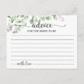 Postale Carte de conseils de shower de mariage à la verdur (Devant)