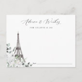 Postale Carte de conseils et vœux pour EVJF à Paris (Devant)