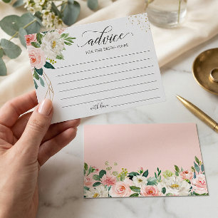 Postale Carte de conseils moderne florale rose tendre