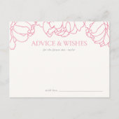 Postale Carte de conseils pour la baby shower de mariage d (Devant)