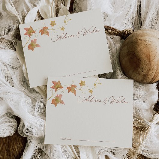 Postale Carte de conseils pour la douche nuptiale de feuil