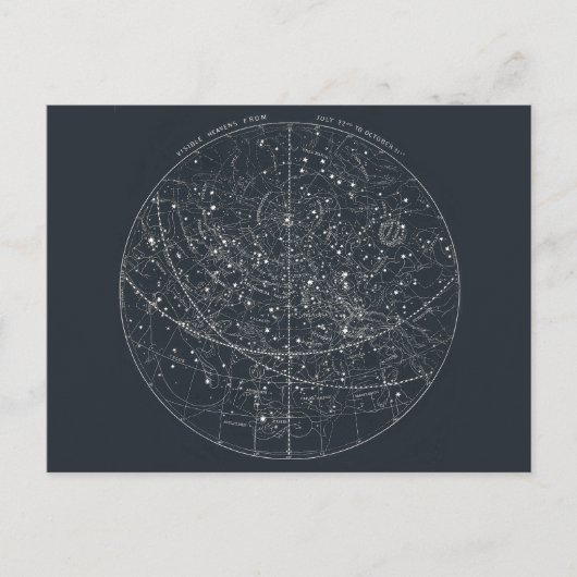 Postale Carte de constellation vintage (Devant)