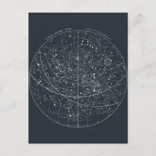 Postale Carte de constellation vintage (Devant)