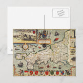 Postale Carte de Cornouailles (Devant / Derrière)