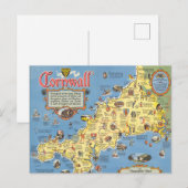 Postale Carte de Cornwall, Angleterre (Devant / Derrière)