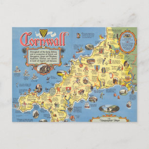 Postale Carte de Cornwall, Angleterre