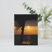 Postale Carte de coucher de soleil Aloha Hawaiian (Debout devant)