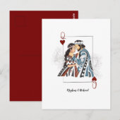 Postale Carte de couple King Queen (Devant / Derrière)
