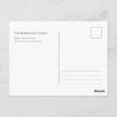 Postale Carte de Couronne de Noël Élégante (Dos)