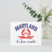 Postale Carte de crabe du Maryland (Debout devant)