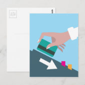Postale Carte de crédit pivotante (Devant / Derrière)