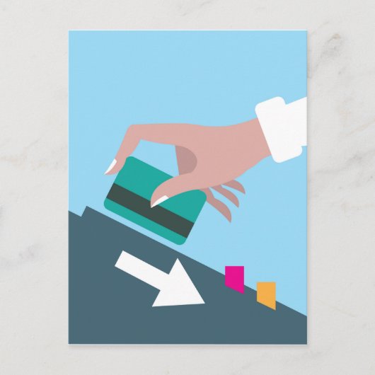 Postale Carte de crédit pivotante (Devant)