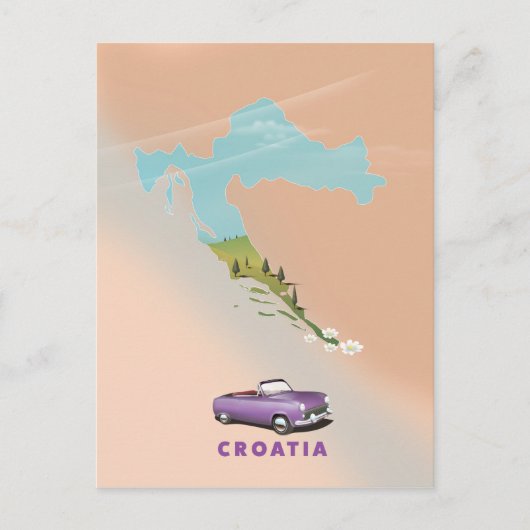 Postale Carte de Croatie Affiche illustrée. (Devant)