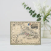 Postale Carte de Cuba par J.H. Colton (1851) (Debout devant)