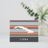 Postale Carte de Cuba : Rayures Modernes (Debout devant)