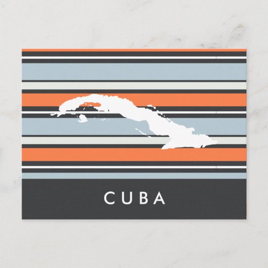 Postale Carte de Cuba : Rayures Modernes (Devant)