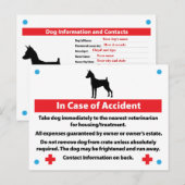 Postale Carte de débit de chien en Coque d'urgence (Devant / Derrière)