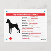 Postale Carte de débit de chien en Coque d'urgence (Dos)