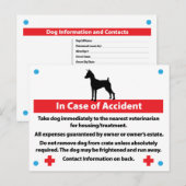 Postale Carte de débit de chien en Coque d'urgence (Devant / Derrière)