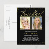 Postale Carte de déclaration de remise de diplôme Time Fli (Devant / Derrière)